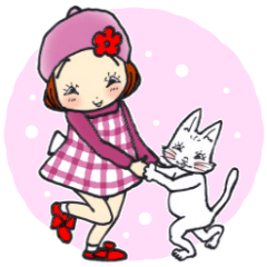 [LINEスタンプ] ひま子ちゃん720大人のみんな幸せスタンプ