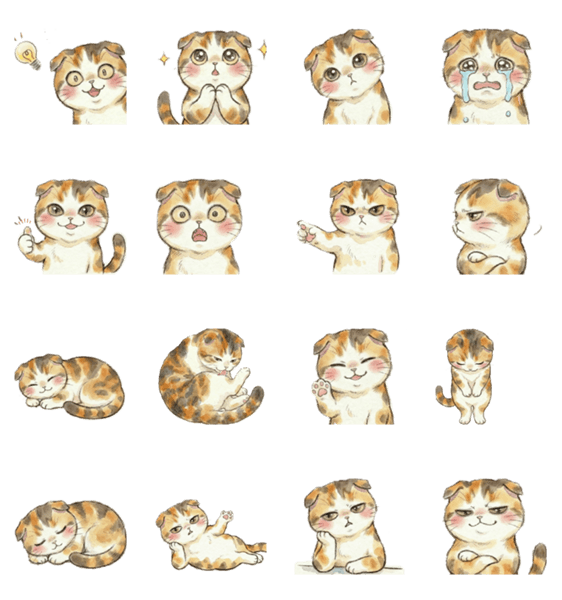 表情と動きで伝えるふてぶてしくて可愛い猫のスタンプ詳細