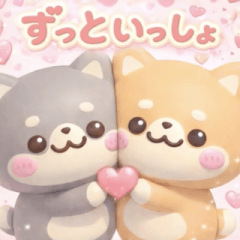 [LINEスタンプ] 飛び出す♡だいすき♡豆柴日和
