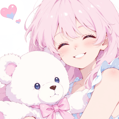 [LINEスタンプ] ピンクちゃん×くまちゃん♡