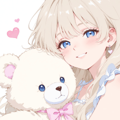 [LINEスタンプ] ベージュちゃん×くまちゃん♡