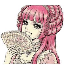 [LINEスタンプ] 顔で伝える少女漫画風リアクション