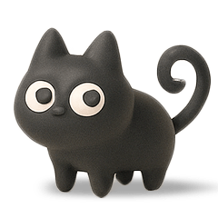 [LINEスタンプ] 黒猫ねろまる3D