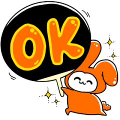 [LINEスタンプ] オレンジ推しうさぎ
