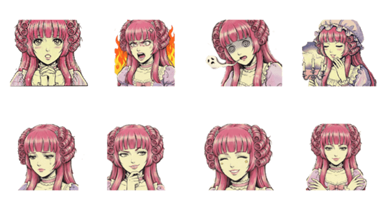 昔の少女漫画風の表現で気持ちを伝える♪のスタンプ詳細