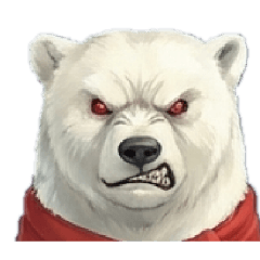 [LINEスタンプ] 白熊ビックフェイス