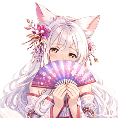 [LINEスタンプ] 癒される♪狐耳和風少女の感情スタンプ