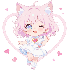 [LINEスタンプ] ゆめかわ♡ねこみみガール