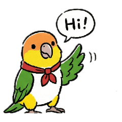 [LINEスタンプ] 顔で伝える☆シロハラインコ！一生使える