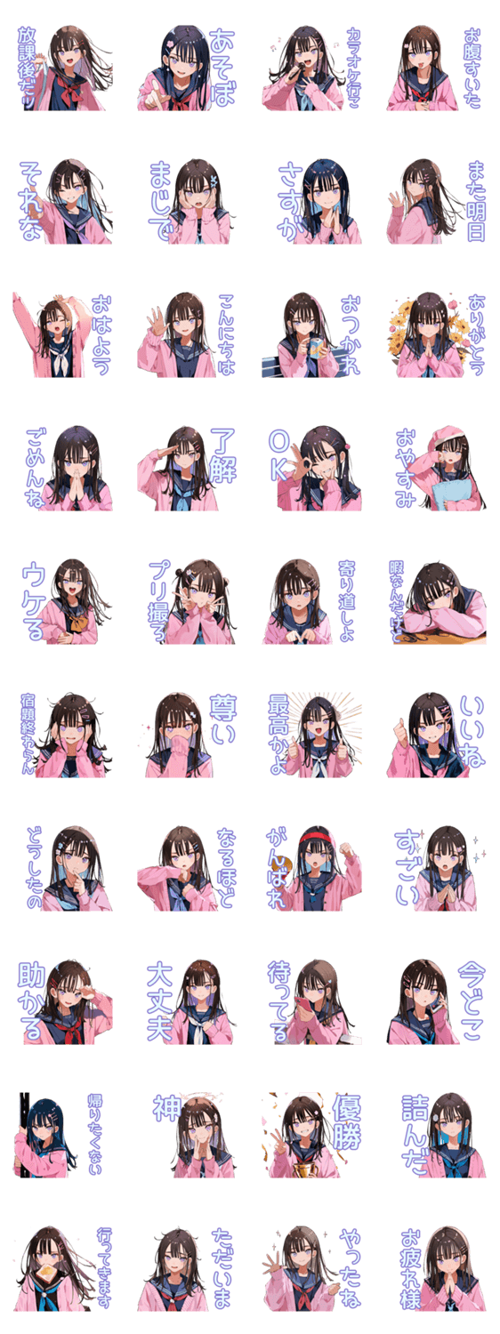 ポジティブJKの楽しい放課後のスタンプ詳細