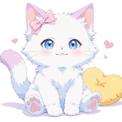 [LINEスタンプ] ふわもこ♡にゃんこ