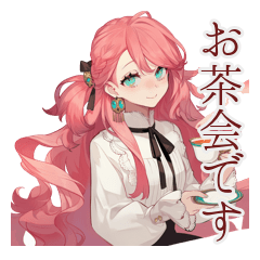 [LINEスタンプ] 上品な女の子のティータイム