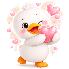 [LINEスタンプ] 気持ちを伝える✨かわいいアヒル✨3D
