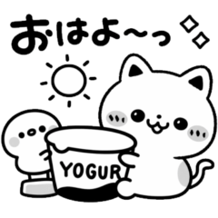 [LINEスタンプ] ねこねこにゃんこ♡大人のモノクロ