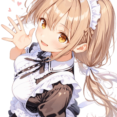 [LINEスタンプ] 元気いっぱい♪王道メイドの感情スタンプ