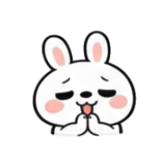 [LINEスタンプ] 一緒に思いを伝える白うさぎ
