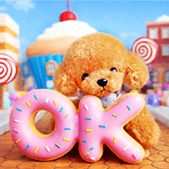 [LINEスタンプ] トイプードル♡お菓子の家