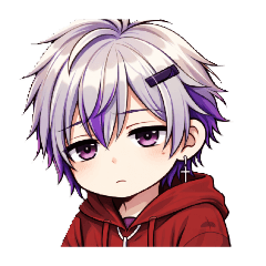 [LINEスタンプ] 地雷系男子の感情が伝わる顔だけスタンプ