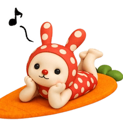 [LINEスタンプ] mottoのうさぎをまとううさぎ（赤）♡日常