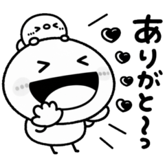 [LINEスタンプ] モノクロちびマロ♡気持ち伝える思いやり