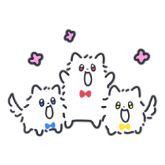 [LINEスタンプ] ふわふわポメちゃんず
