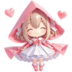 [LINEスタンプ] ふんわり♡赤ずきんちゃん