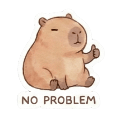 [LINEスタンプ] 癒やしの水豚（カピバラ）【英語】