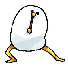 [LINEスタンプ] もちもち白いとり12