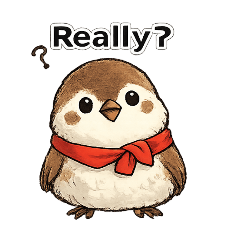 [LINEスタンプ] ずっと使える雀の英語